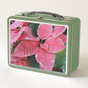 Silver Star Marble Poinsettias Pink Holiday Floral