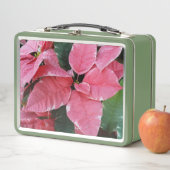 Silver Star Marble Poinsettias Pink Holiday Floral (In situ)