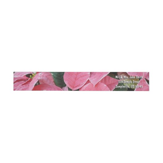 Silver Star Marble Poinsettias Pink Holiday Floral (Individueel)