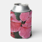 Silver Star Marble Poinsettias Pink Holiday Floral Blikjeskoeler (Blikje Voorkant)