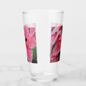 Silver Star Marble Poinsettias Pink Holiday Floral Glas (Rechts)