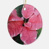 Silver Star Marble Poinsettias Pink Holiday Floral Keramisch Ornament (Links)