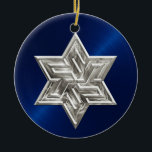 Silver Star of David Hanukkah Ornament<br><div class="desc">Holiday themed items designed by Umua. Printed and shipped by Zazzle or their affiliates.</div>