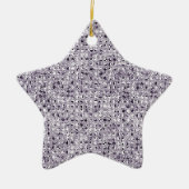 Silver Star Sequin Glitter Effect Keramisch Orname Keramisch Ornament (Voorkant)