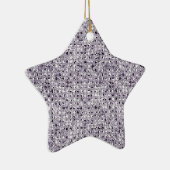 Silver Star Sequin Glitter Effect Keramisch Orname Ornament (Rechts)
