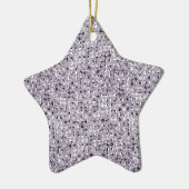 Silver Star Sequin Glitter Effect Keramisch Orname Ornament (Links)