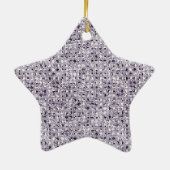 Silver Star Sequin Glitter Effect Keramisch Orname Ornament (Achterkant)