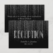 Silver Star Shower en Black - Ontvangst Kaart (Voorkant / Achterkant)