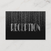 Silver Star Shower en Black Wedding Design Informatiekaartje (Voorkant)