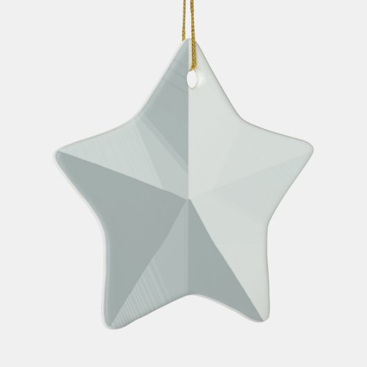 Silver Star-Sjabloon voor kerstversiering Keramisch Ornament (Rechts)