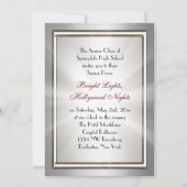 Silver Star Spotlight Prom-uitnodigingen Kaart (Voorkant)