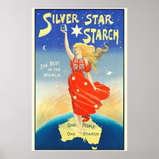 Silver Star Starch Adverteren Australië Poster (Voorkant)