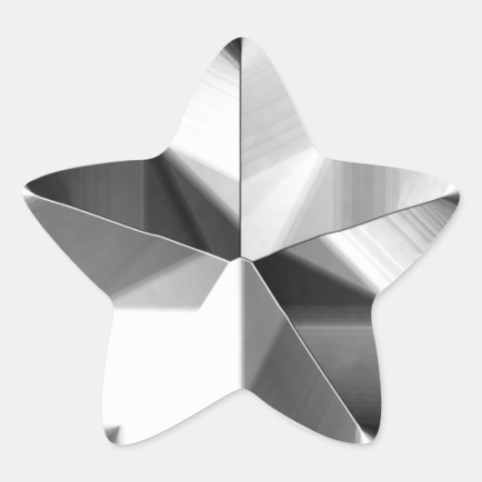 Silver Star-Sticker Ster Sticker (Voorkant)