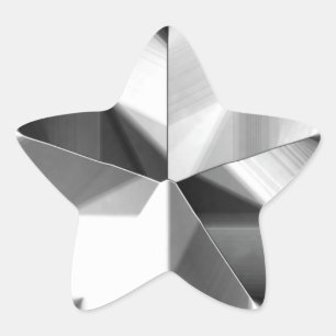 Silver Star-Sticker Ster Sticker