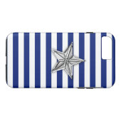 Silver Star-strips Case-Mate iPhone Case (Achterkant (Horizontaal))