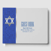 Silver Star van David Bar Mitzvah Guest Book Gastenboek (Voorkant)
