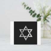 Silver Star van David- Jewish Briefkaart (Staand voorkant)