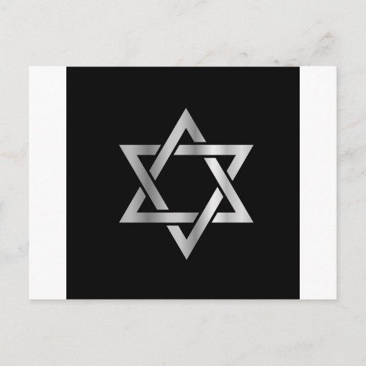 Silver Star van David- Jewish Briefkaart (Voorkant)