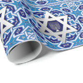Silver Star van David Jewish Feestdagen Gift Cadeaupapier (Rol Hoek)