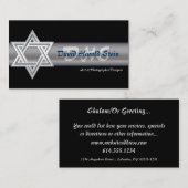 Silver Star van David Jewish Visitekaartjes (Voorkant / Achterkant)