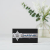 Silver Star van David Jewish Visitekaartjes (Staand voorkant)