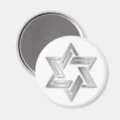 Silver Star van David Magnet (Voorkant / Achterkant)