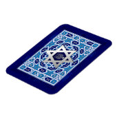 Silver Star van David Menorah Jewish Feestdagen Gi Magneet (Linkerzijde)