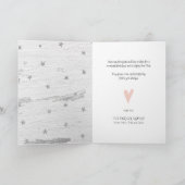 Silver Star White Wood | Minimalistisch nieuwjaar Feestdagen Kaart (Binnen)