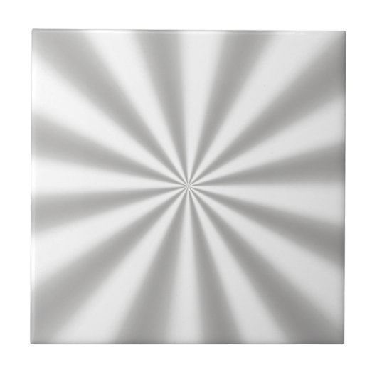 Silver Starburst-keramische Tegel Tegeltje (Voorkant)