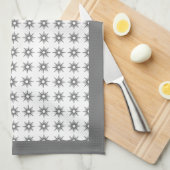 Silver Starburst Pattern uit de middelbare eeuw Theedoek (Quarter Fold)