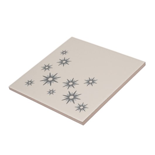 Silver Starbursts uit de middeleeuwen van keramisc Tegeltje (Zijkant)