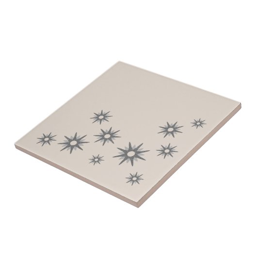 Silver Starbursts uit de middeleeuwen van keramisc Tegeltje (Zijkant)