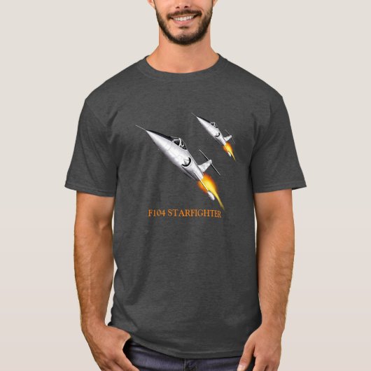 Silver Starfighter F104 T-shirt (Voorkant)