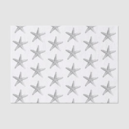 Silver Starfish Kastal Beach Theme Weefselpapier Tissuepapier