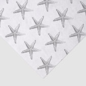 Silver Starfish Kastal Beach Theme Weefselpapier Tissuepapier (Detail)