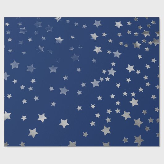 Silver Stars Cadeaupapier (Vlak)