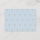 Silver Stars & Clouds Baby Blue Neem een boek mee Informatiekaartje (Achterkant)