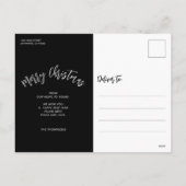 Silver Stars Foto Merry KerstBlack Feestdagenkaart (Achterkant)