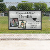 Silver Stars, gepersonaliseerd op twee foto-Afstud Spandoek (Insitu)