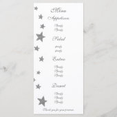 Silver Stars, menukaarten Menu (Achterkant)