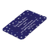 Silver Stars Royal Navy Blue Save the date Magnets Magneet (Linkerzijde)