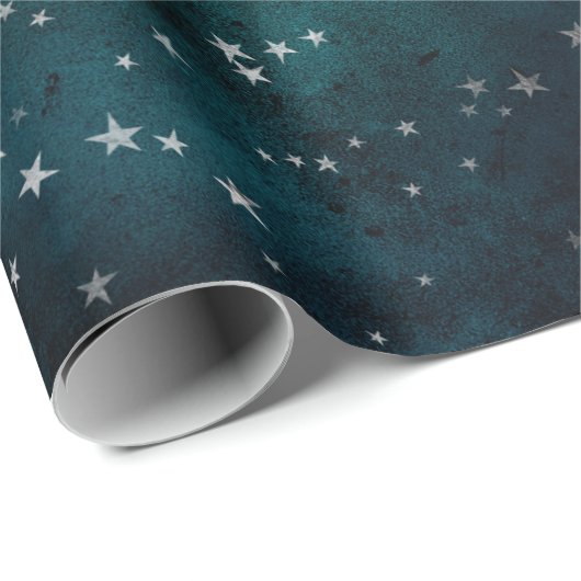 Silver Stars Sky Cadeaupapier (Rol Hoek)