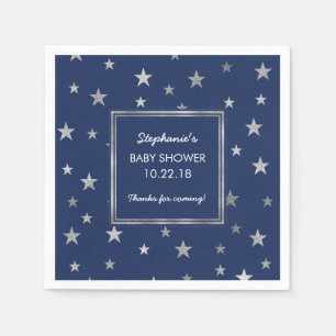 Silver Stars Twinkle Baby shower decor - elke kleu Servet