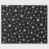Silver Stars Verpakkingspapier Cadeaupapier (Vlak)