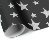 Silver Stars Verpakkingspapier Cadeaupapier (Rol Hoek)