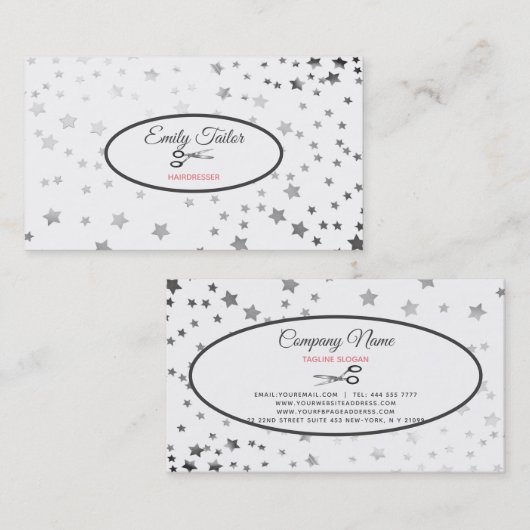 Silver Stars Visitekaartje (Voorkant / Achterkant)