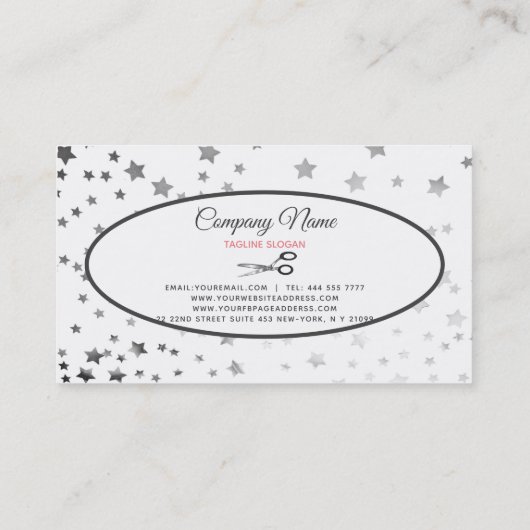 Silver Stars Visitekaartje (Achterkant)