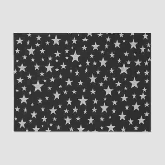 Silver Stars Weefpapier Tissuepapier (Voorkant)