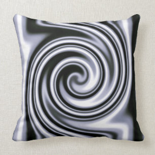 Silver Steel Blue Soft Focus Spiral Tribal Style Kussen