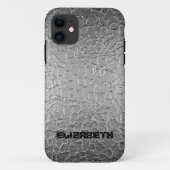 Silver Steel Metal Case-Mate iPhone Case (Achterkant)